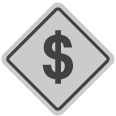 Dollar Sign Road Sign