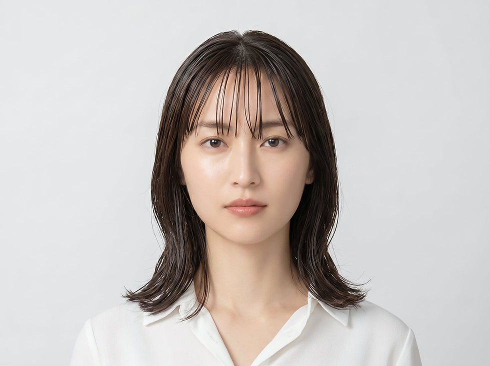 KANEKI 玥季生 頭皮油脂調理效果對比：展示顧客接受控油護理前後，右側瀏海與髮絲因油脂分泌過度而油膩扁塌，左側護理後恢復乾爽、蓬鬆與絲絲分明的健康狀態。