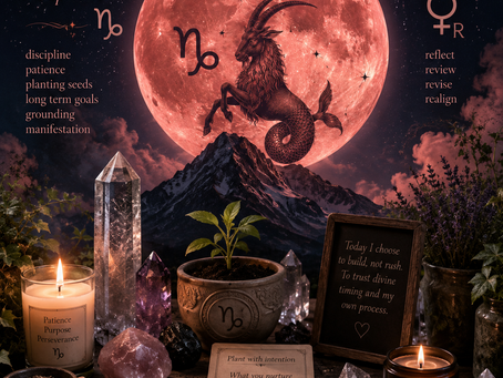 Strawberry Moon in Capricorn During Mercury Retrograde: Grounding, Reflection, and the Healing Power of Reiki