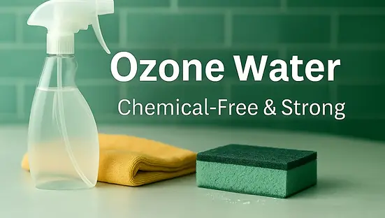 Using an ozone water device in offices for surface cleaning