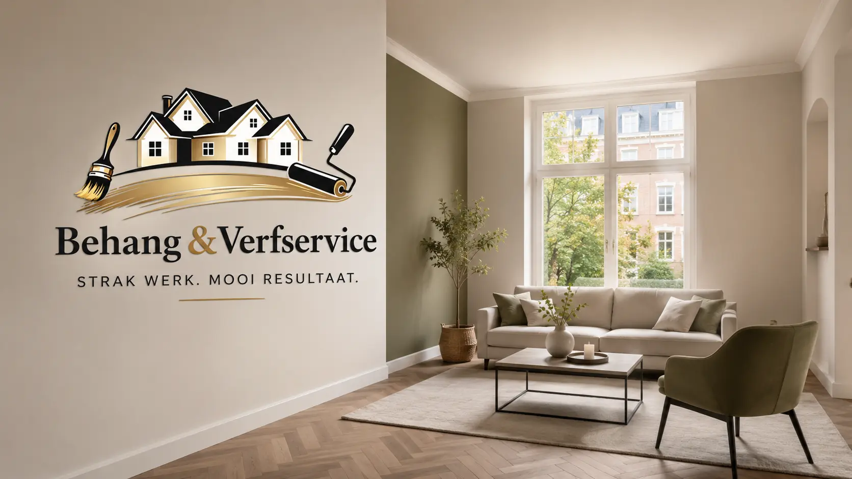 Geschilderde renovlieswand die wordt bijgewerkt en overgeschilderd, met daglicht