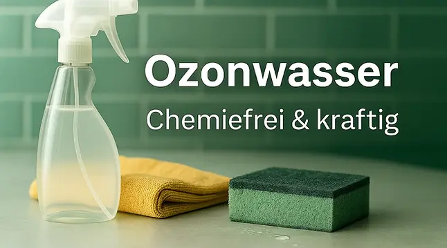 Fensterreinigung mit Ozonwasser im Innenbereich