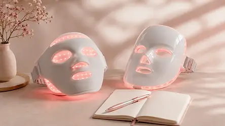 Twee LED-maskers naast elkaar