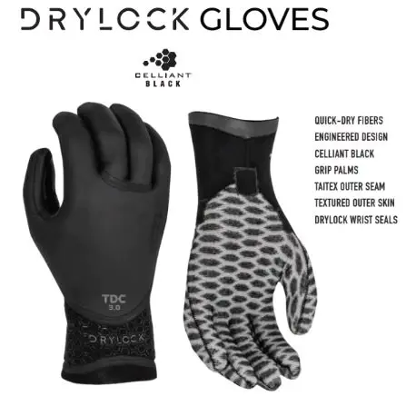 Miniature : Gants 3 doigts Drylock 5 mm de Xcel