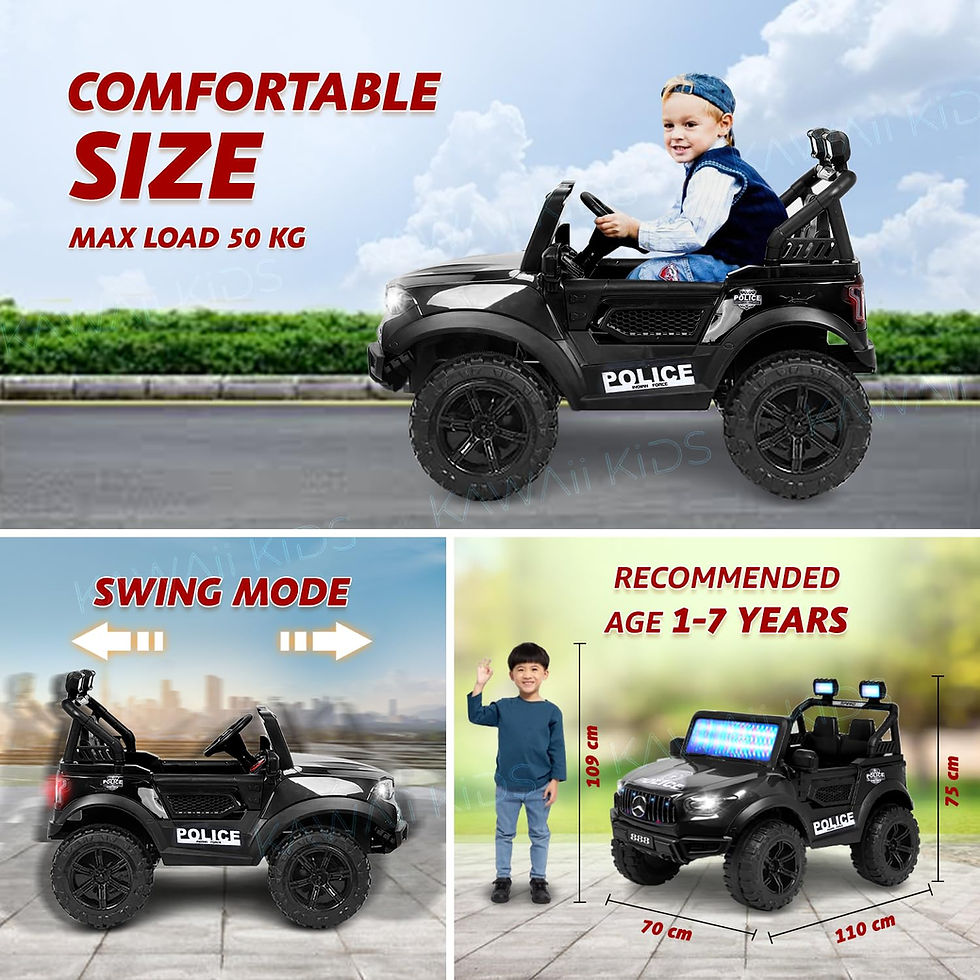 Thumbnail: Kids Speed 888 Ride On 12V Rechargeable Battery Operated Solid Designed Jeep for