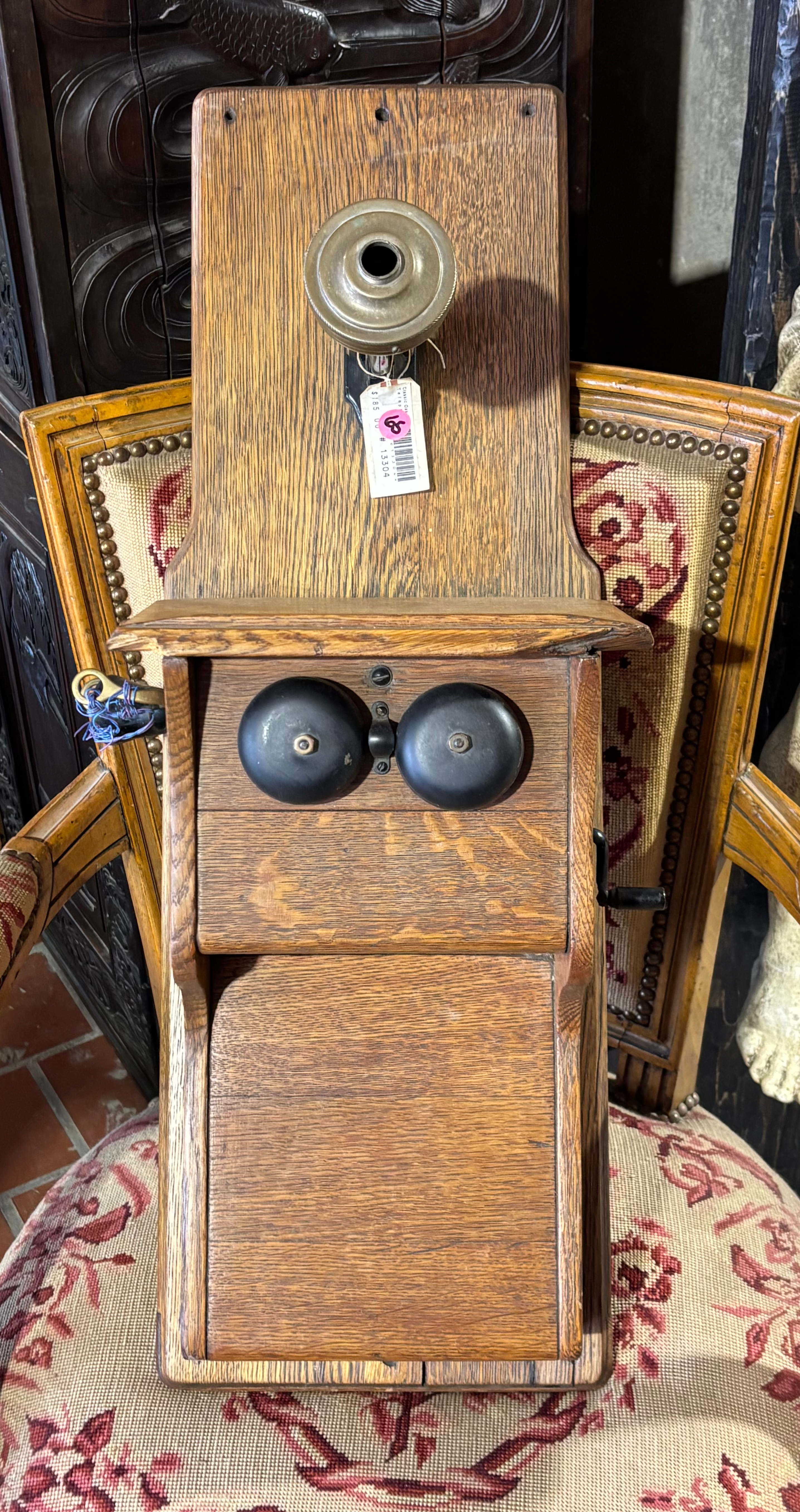 Classic Oak Wall Telephone