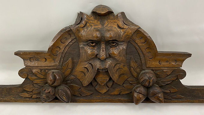 Carved Oak Crown with Northwind Face