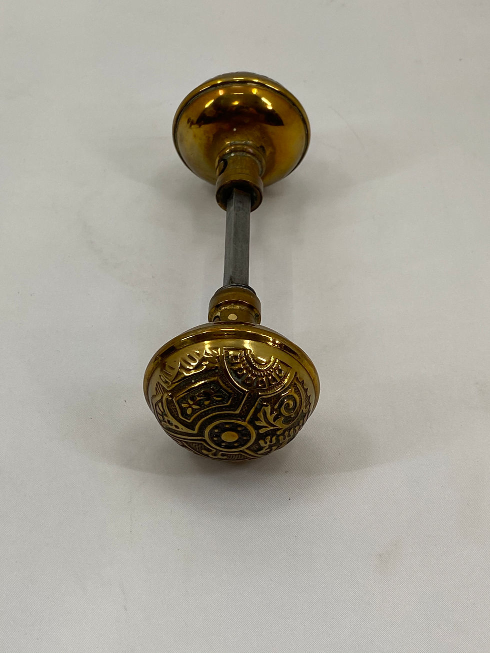 Thumbnail: Vintage Art Nouveau Brass Door Knobs