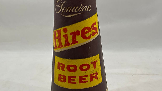 Vintage Hires Root Beer Waxed Paper Megaphone Cup