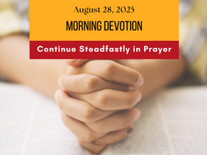 Prayer Works Morning Devotion: August 28, 2025