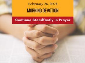 Prayer Works Morning Devotion February 26, 2026