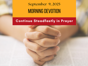 Prayer Works Morning Devotion: September 9, 2025