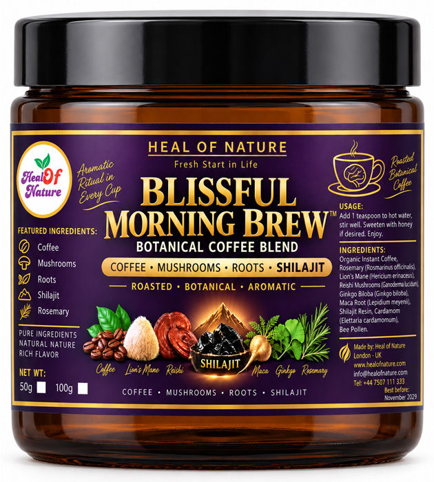 Blissful Morning Brew™ Organic Coffee with Herbs, Mushrooms & Shilajit