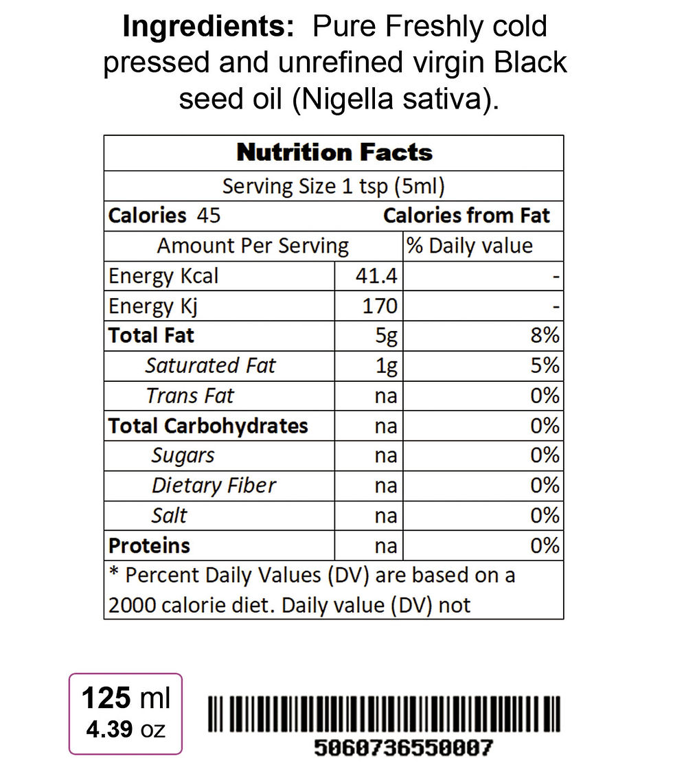 Thumbnail: Premium Cold Pressed PURE Black Seed Oil (Nigella sativa) Select  your blessings