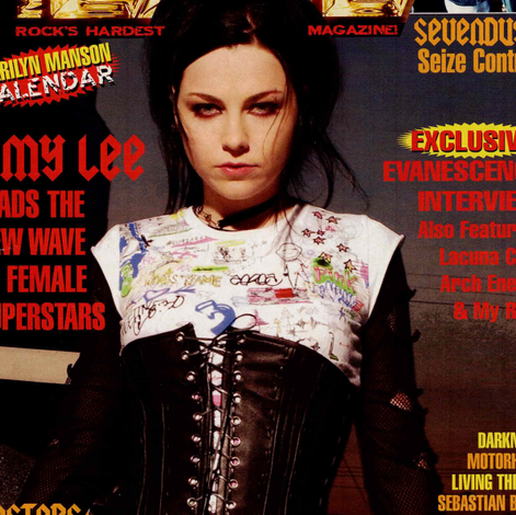 Evanescence in Metal Edge Magazine 2004 - Anywhere But Home