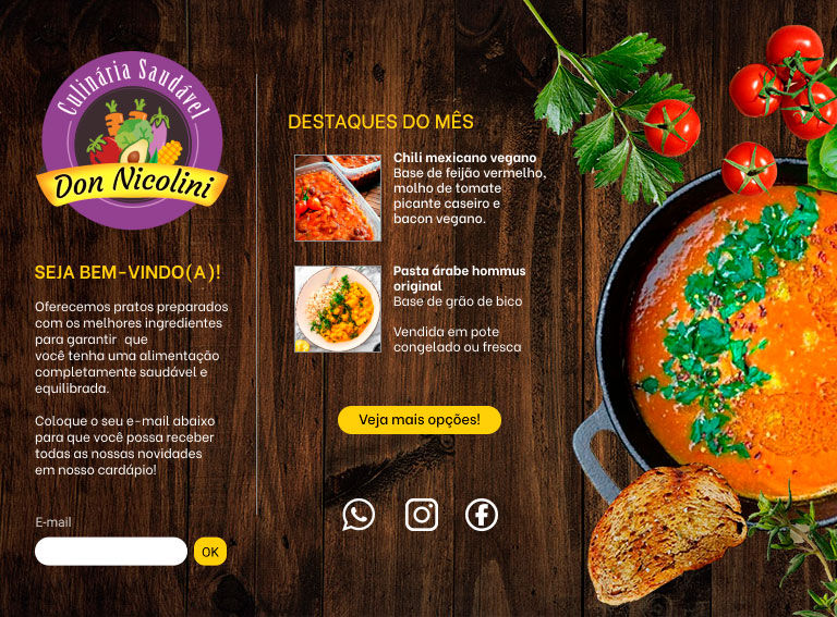 Landing page - tablet