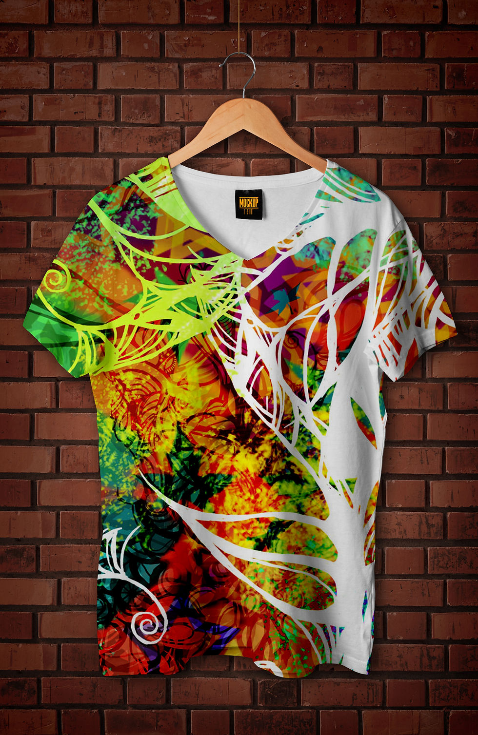 Camiseta unissex estampa colorida