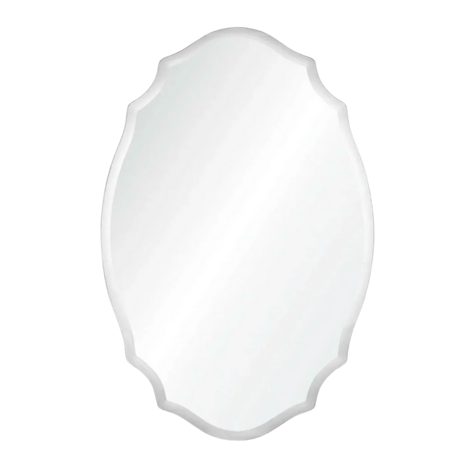 Curved Frame Oval Mirror