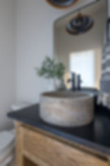 rustic stone vessel sink