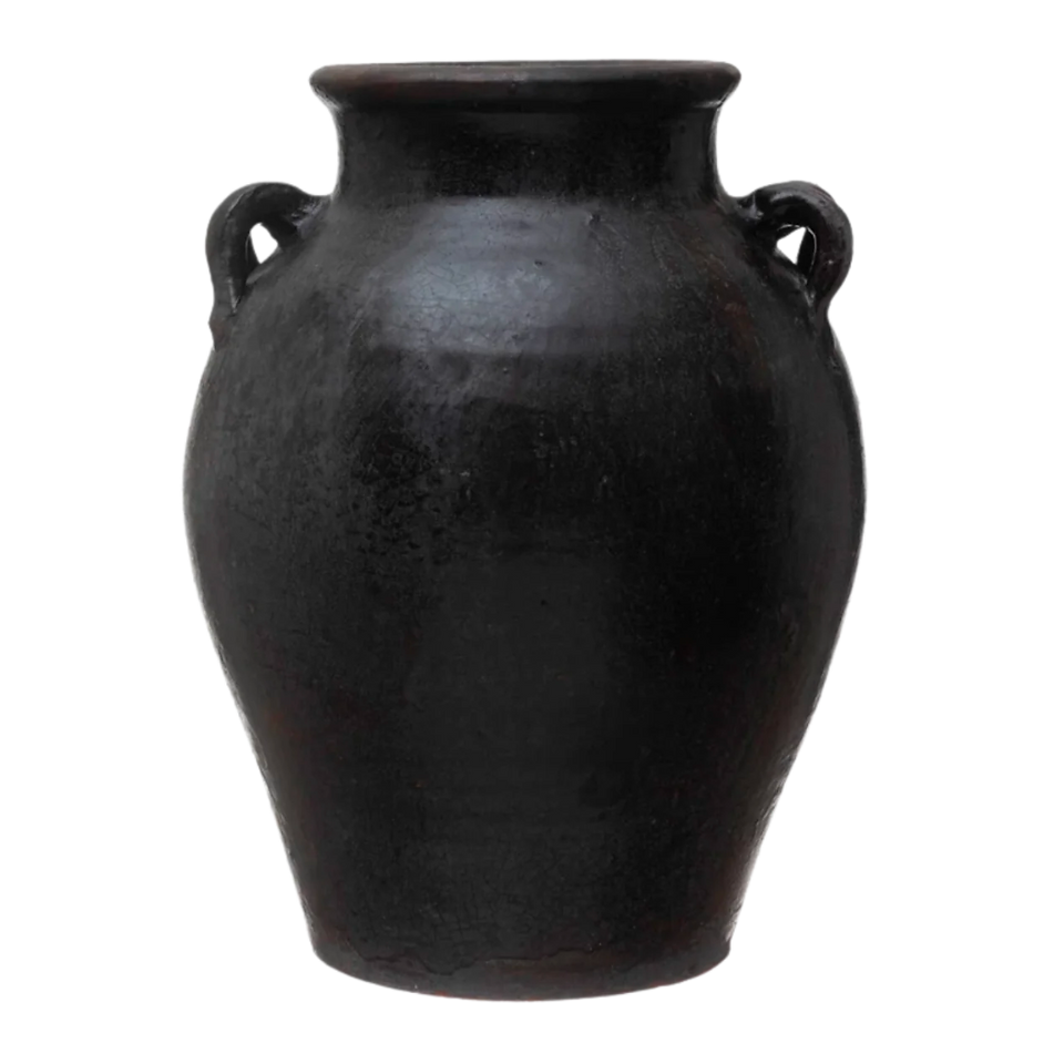 Dark Brown Clay Jar