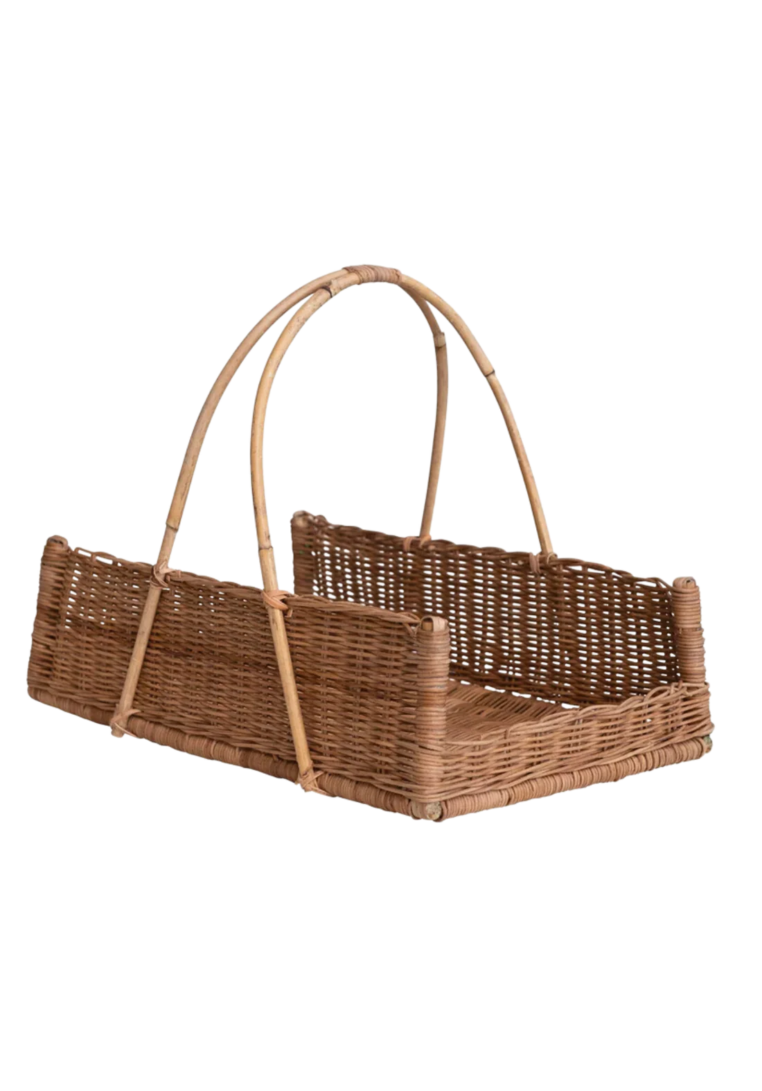 Hand-Woven Rattan Basket