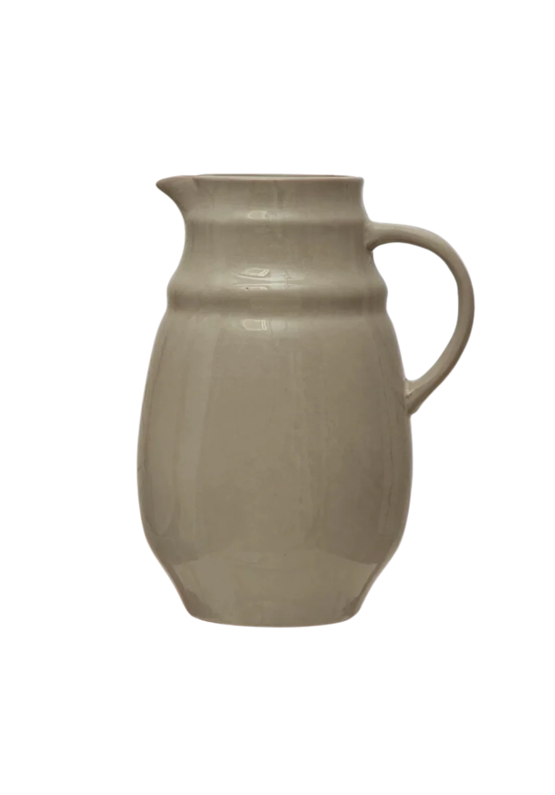 Light Stoneware Reactive Pitcher