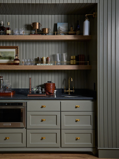 custom built wet bar