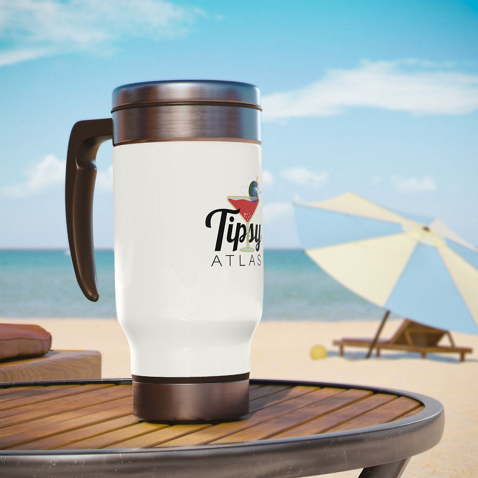 Thumbnail: White Tipsy Atlas Travel Mug
