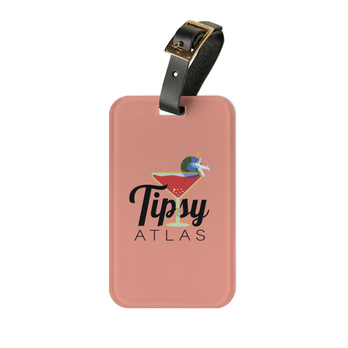 Pink Tipsy Atlas Luggage Tag