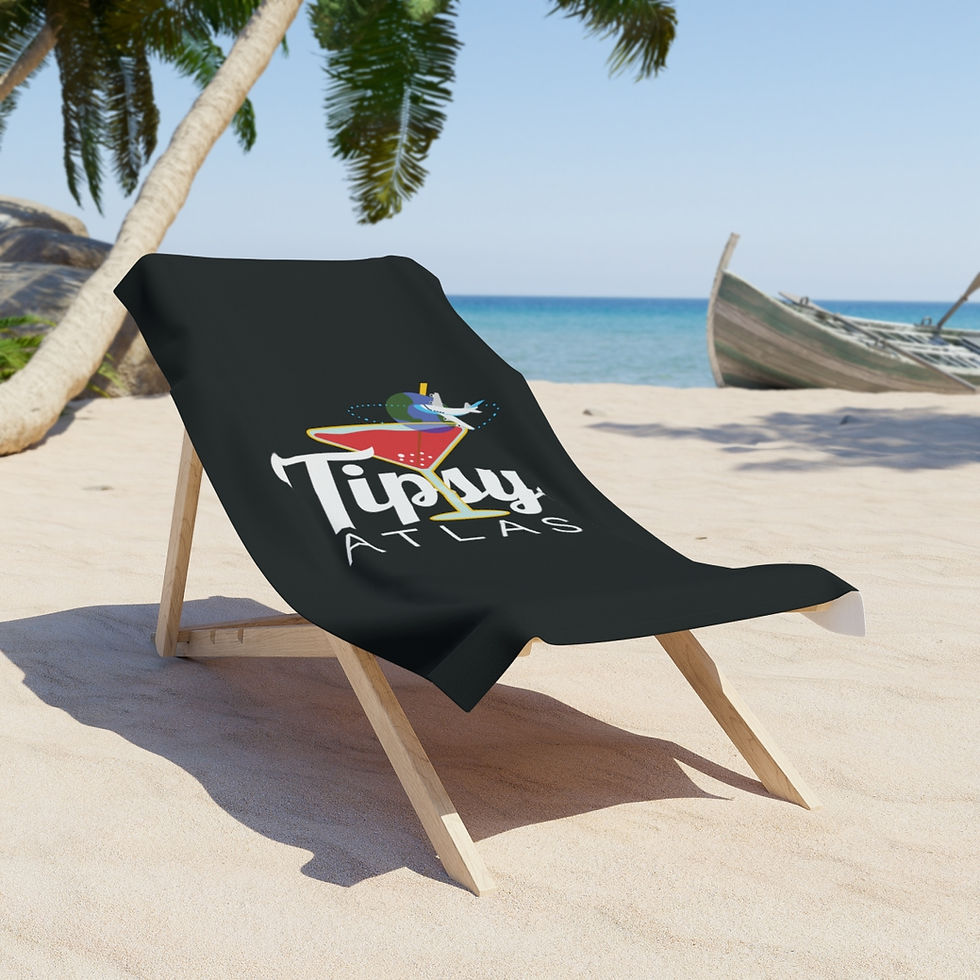 Thumbnail: Black Tipsy Atlas Beach Towel