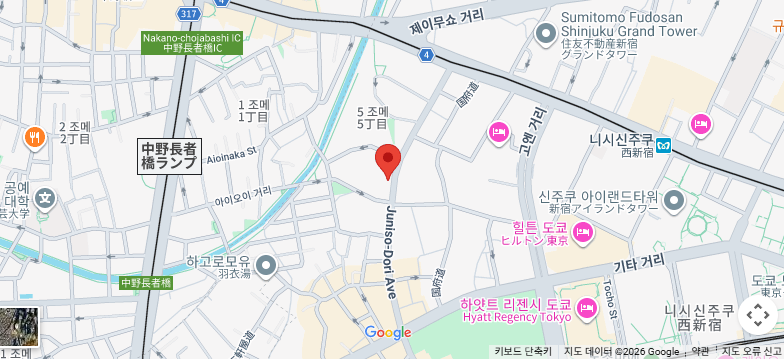 일본 법인 부동산 도심 고급 주거지‘ザ・パークハウス西新宿タワー60’ 입지