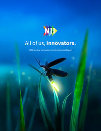 Cover of the report: Fireflies light up the night sky. Caption reads "The 2024 Annual Report: All of us, innovators"