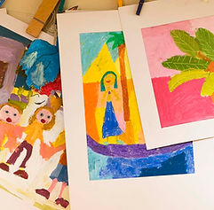 Arte infantil colorida