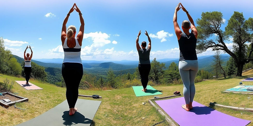 panoramic wide picture of people doing pilates and yoga in nature.jpg