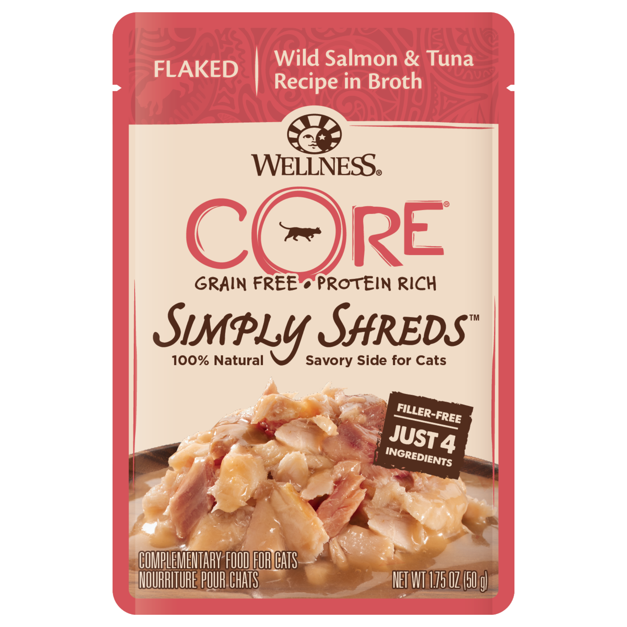 Wellness Core Simply Shreds FOR CATS Wild Salmon & Tuna (1.75oz)