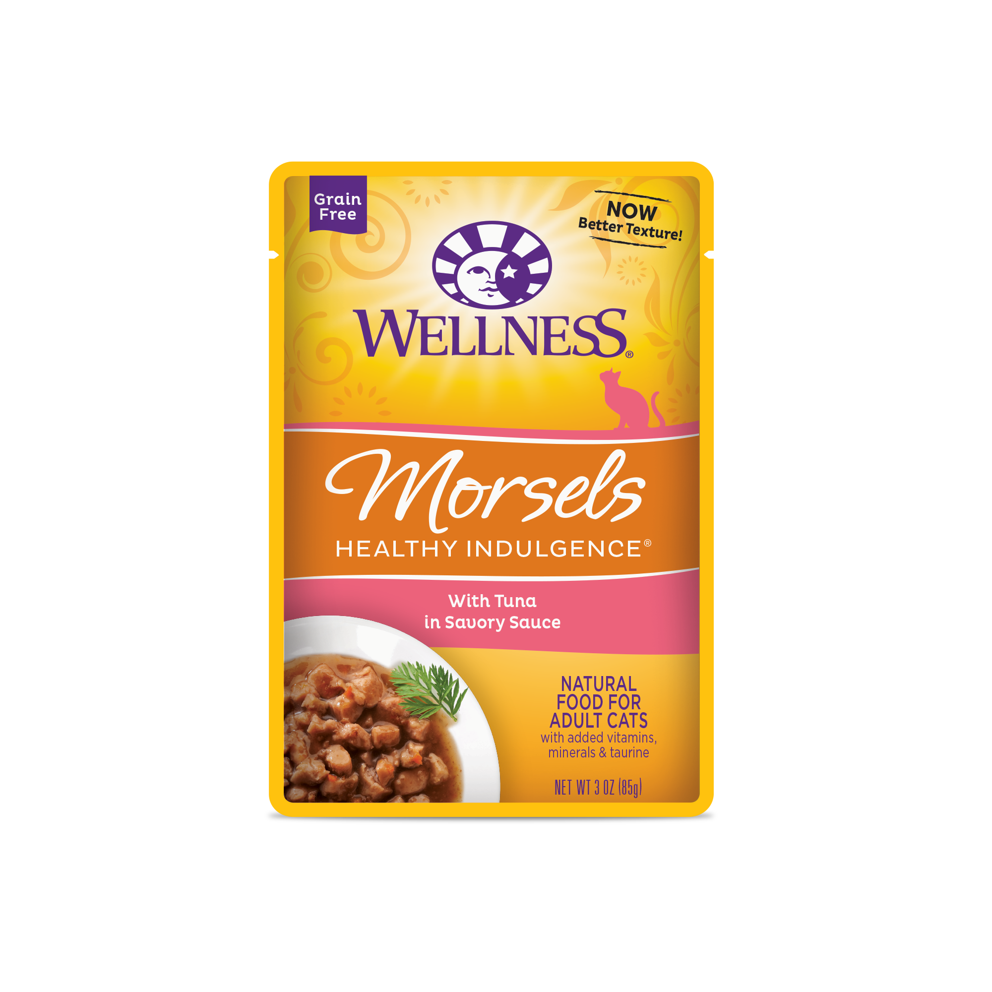 Wellness Healthy Indulgence Grain Free Morsels Tuna Wet Food (3oz)