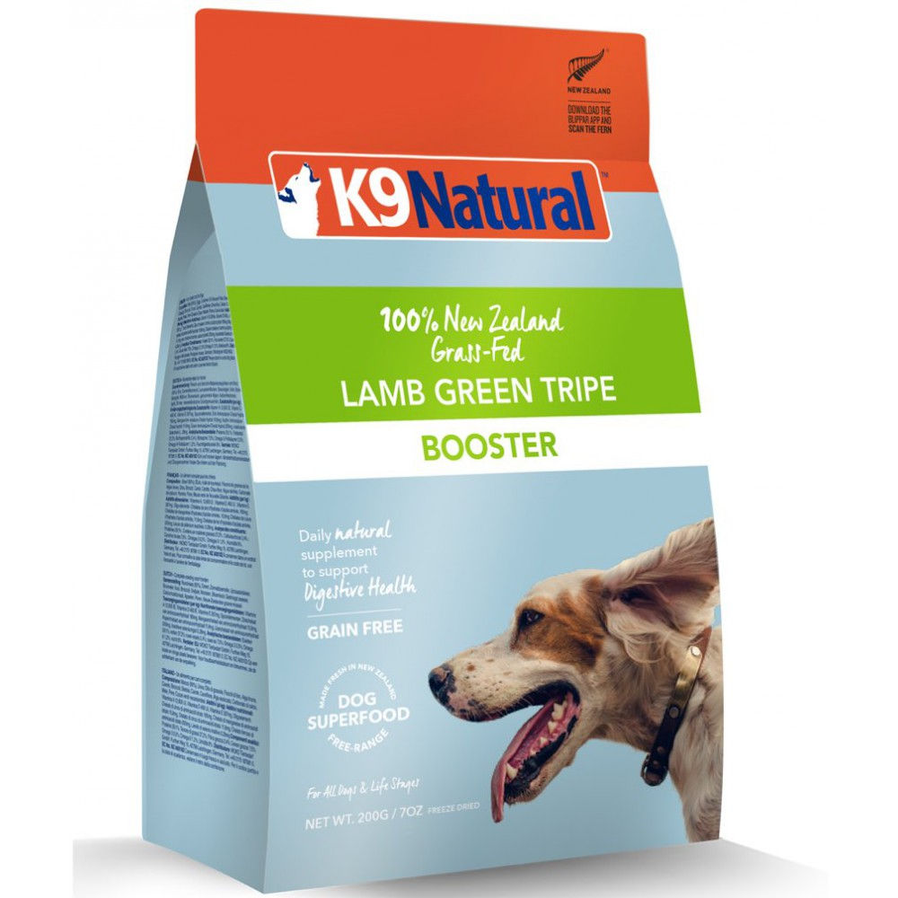 K9 Natural Freeze Dried Lamb Green Tripe Booster Dog Food 200g