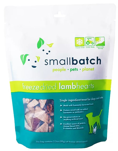 Smallbatch Freeze Dried Lamb Hearts (3.5oz)