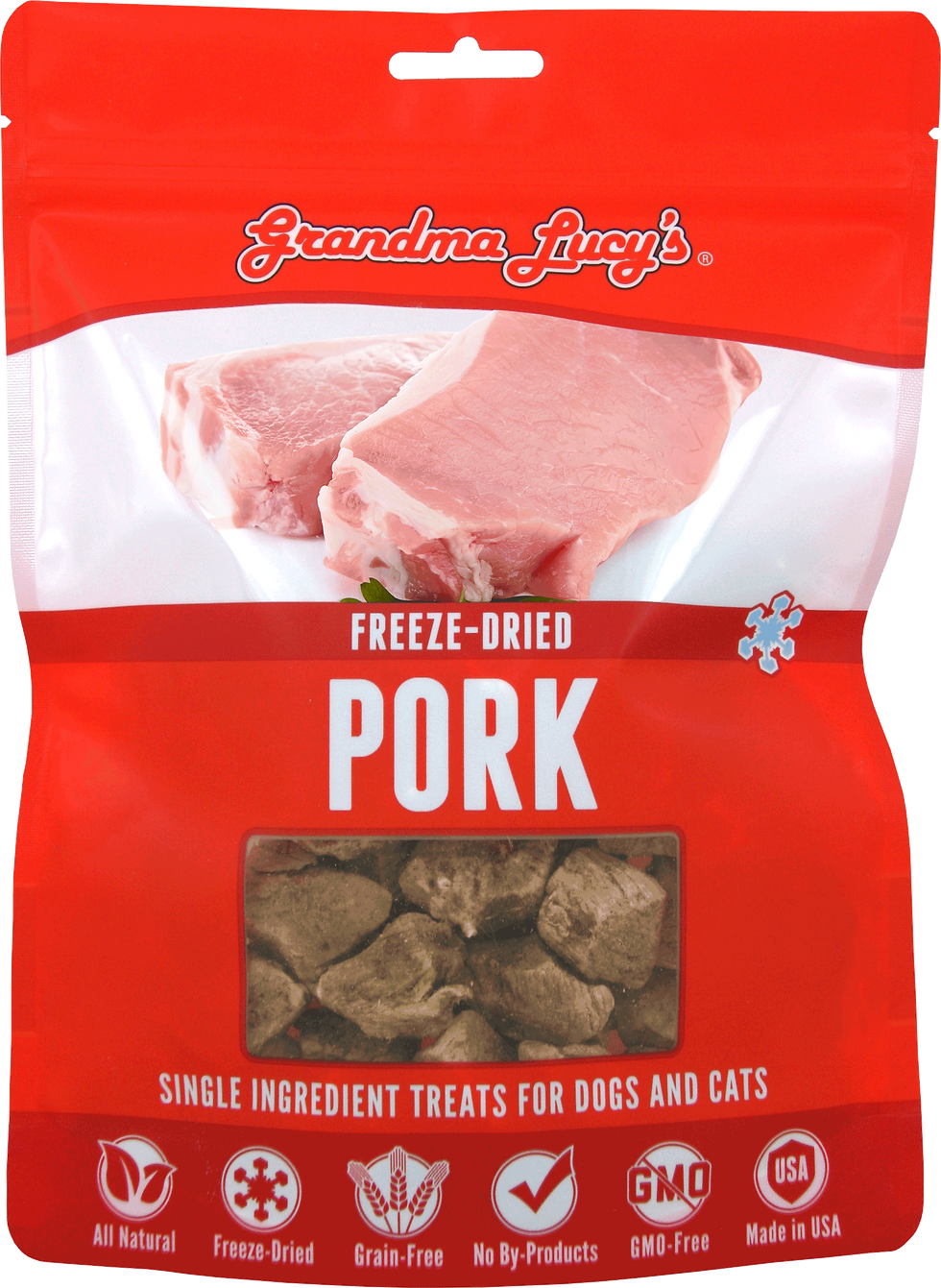 Thumbnail: Grandma Lucy's Freeze Dried Singles Pork Treats ( 3oz )