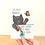 Miniature : carte illustration poétique chat papillon petits bonheurs vendue par Fred et ses Lilas