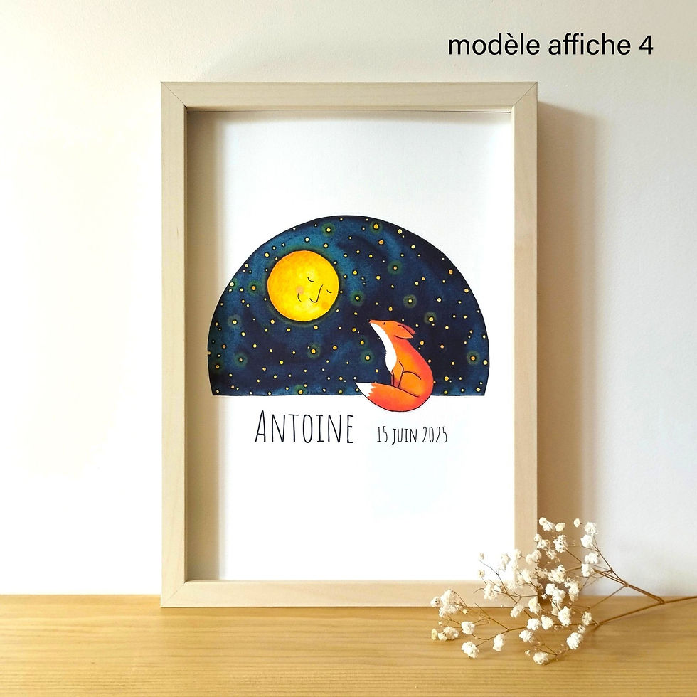 Miniature : Pack naissance personnalisé illustrations poétiques vendu par Fred et ses Lilas