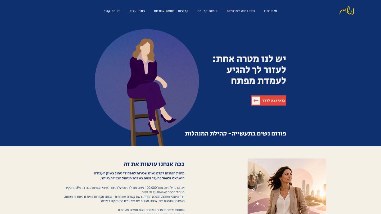 צילום אתר פורום נשים בתעשייה