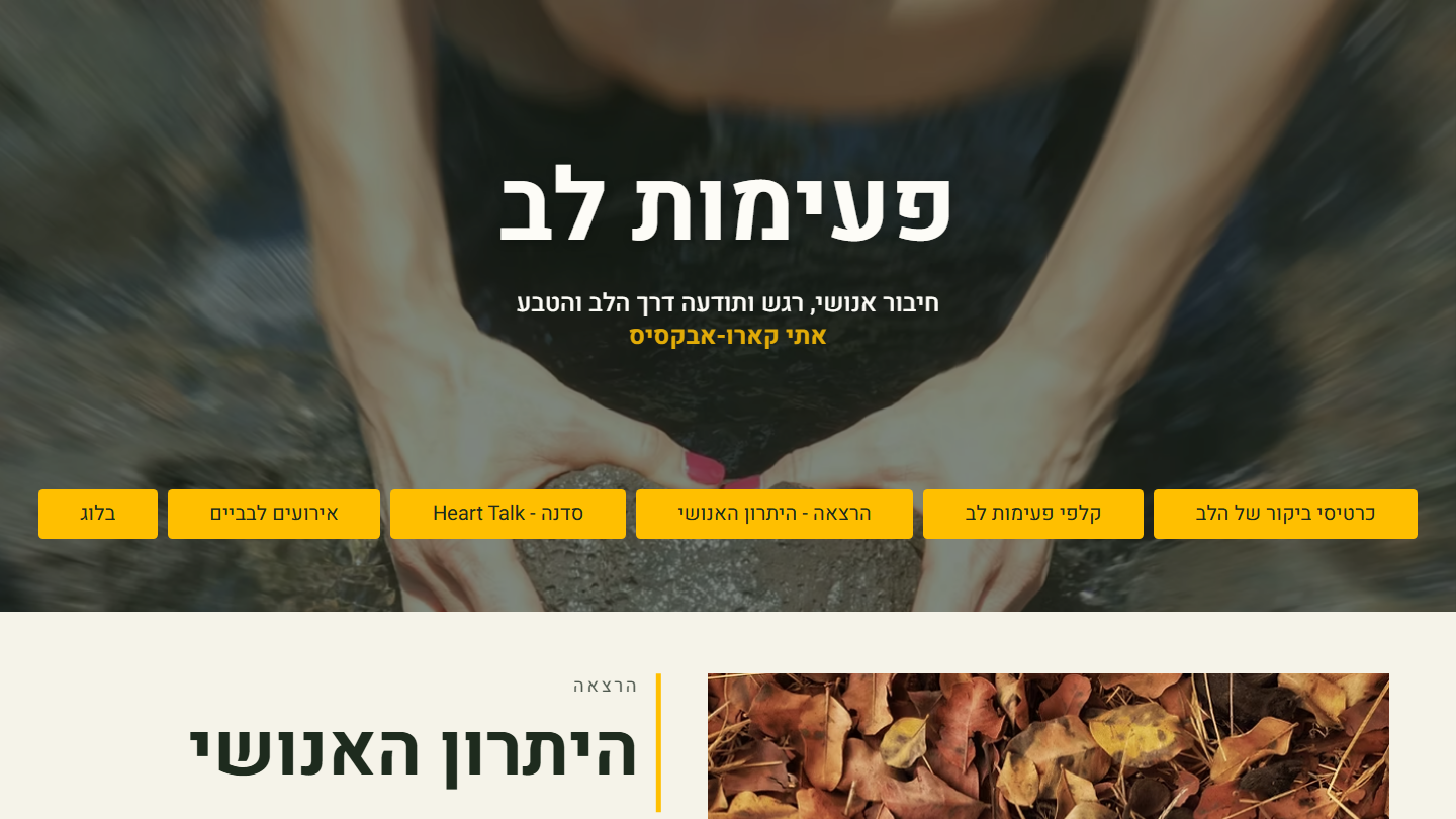 צילום אתר פעימות לב