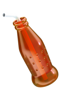 Red soda bottle