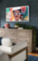 Phillip Jeffries Grasscloth Wallpaper. Gallant Grasses. Jaybird. Samsung Frame TV. 26th&Oregon, LLC