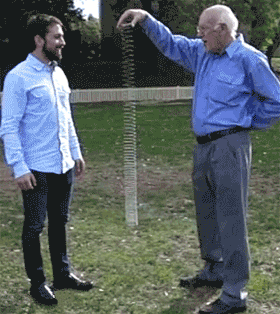 A força gravitacional atua numa mola
