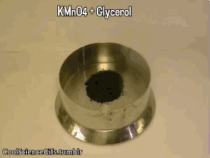 Permanganato de potássio + glicerol