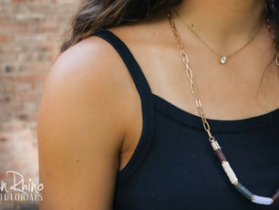 Look Cute at Your Next Event in this Heishi Bead & Chain Necklace