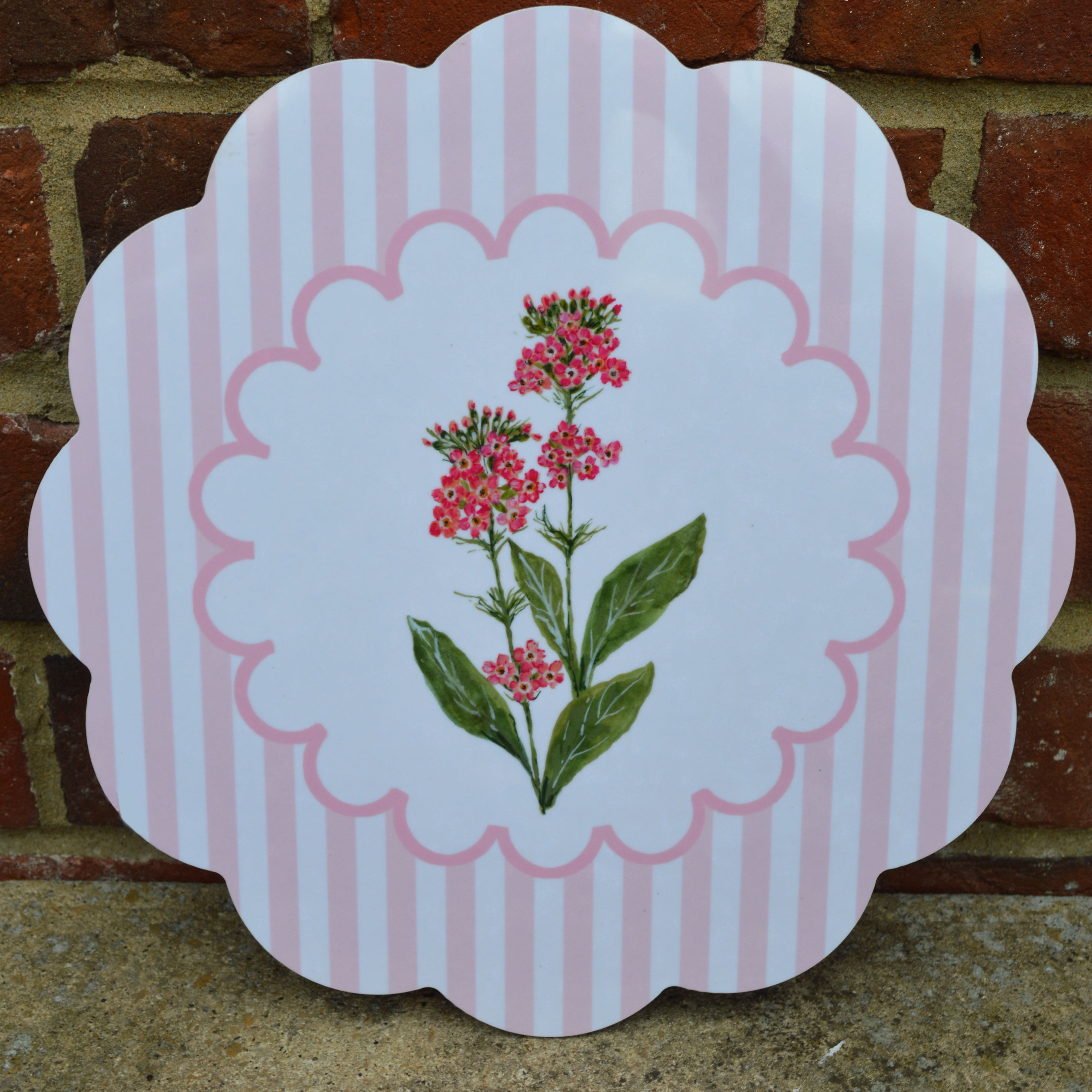 Pink Flower Scallop Placemat