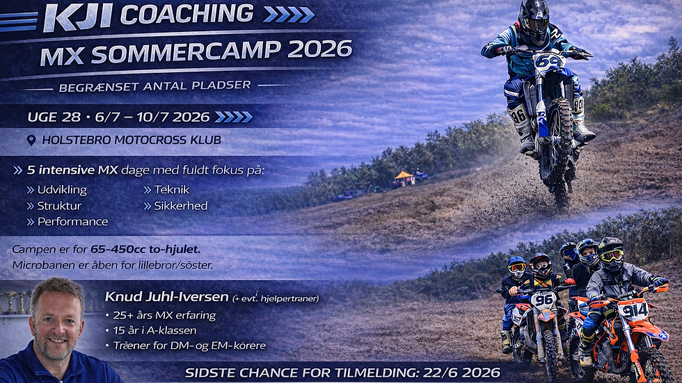 Kji coaching MX sommer camp. uge 28 2026